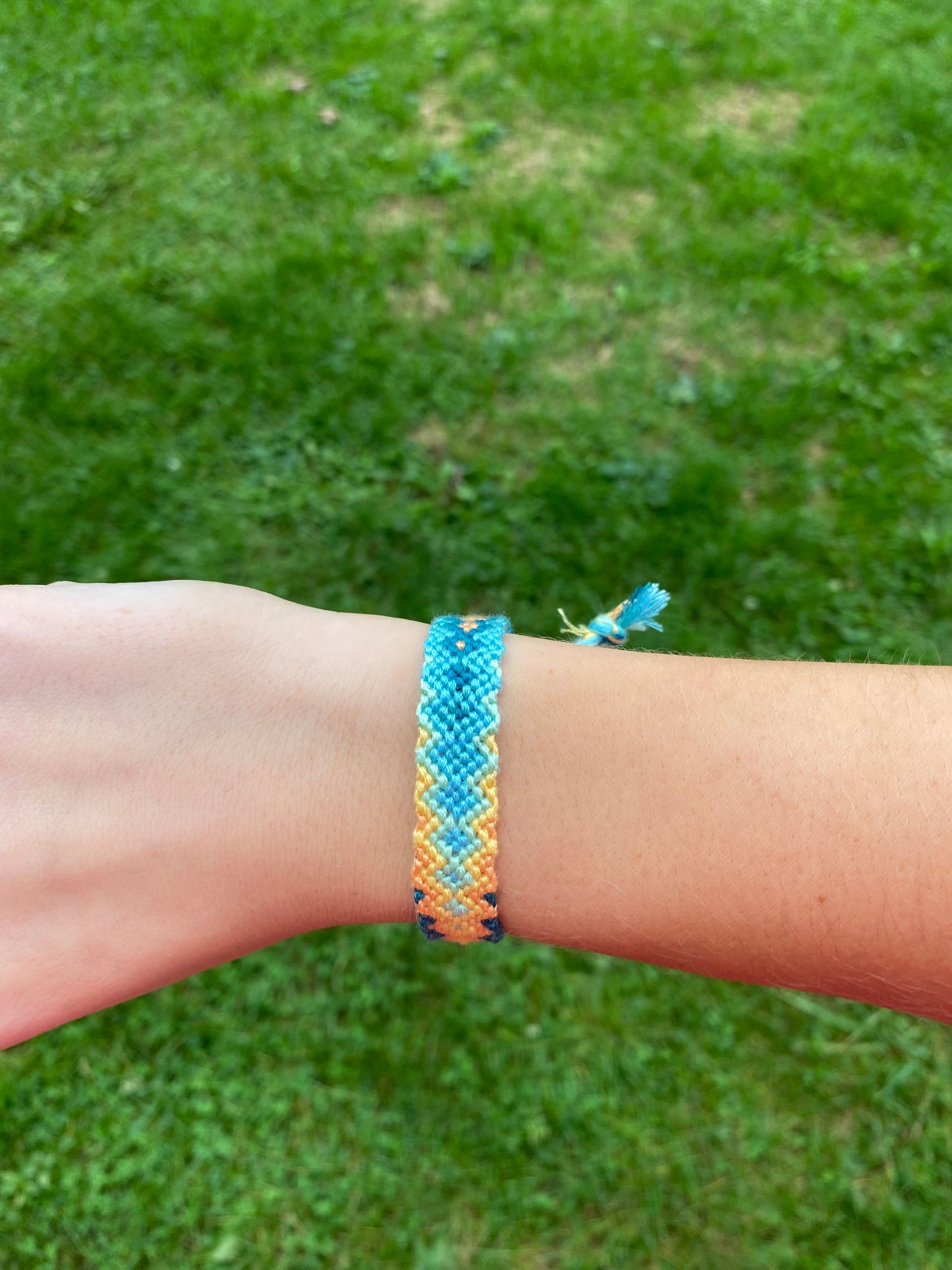 Blue and Orange Bracelet